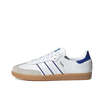 Adidas Originals Samba Leather Cloud White Lucid Blue