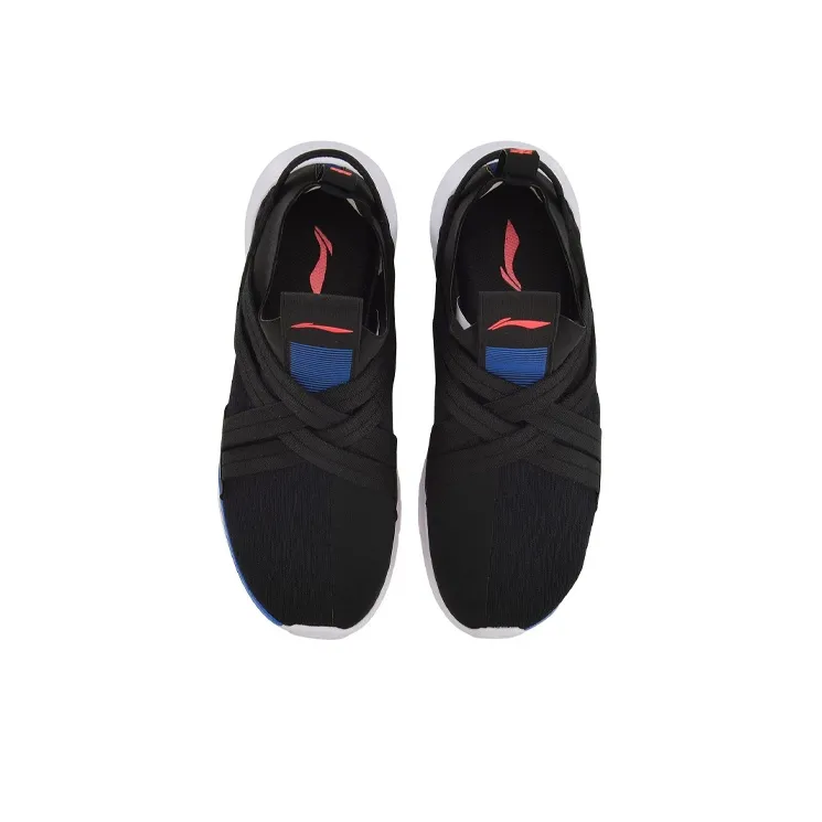 LINING Spirituality Running Shoes Women's Low-Top Standard Black/Standard White/Flashing Red/Turkey Sea-3