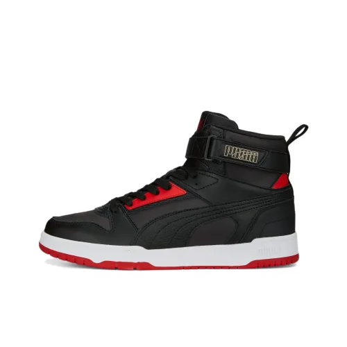 PUMA RBD Game Skateboard Shoes Men High-Top Black/Red