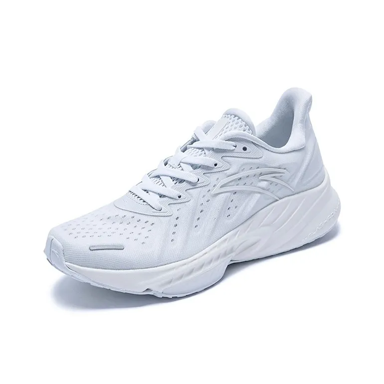 Anta Running Collection Cushioned Slip-Resistant Abrasion-Resistant Low-Top Running Shoes Women's Gray White-1