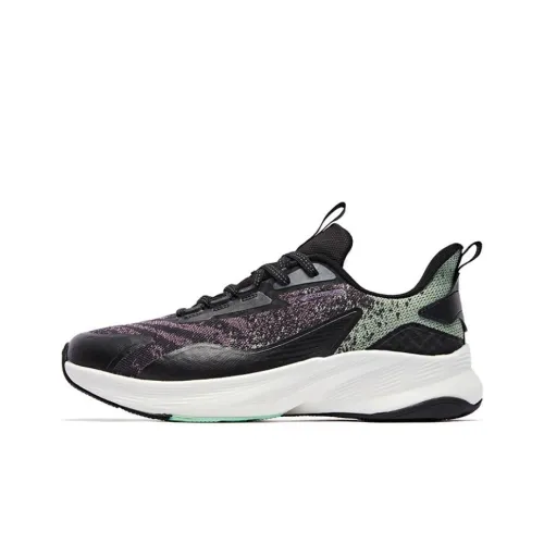 QIAODAN Swift 2.0 Running Shoes Men Low-Top Black/Shimmering Purple