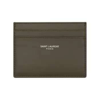 SAINT LAURENT PARIS Smooth Leather Card Holder Regular Men's Light Musk