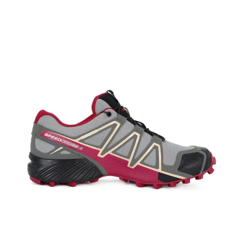 SALOMON Speedcross 4 Hiking / Trekking Shoes Women's Low-Top Gray/Red-1
