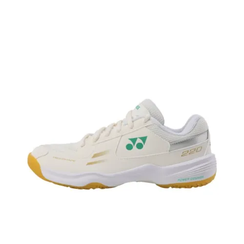 YONEX Anti Slip Wear Resistant Low Top Badminton Shoes Unisex Ecru