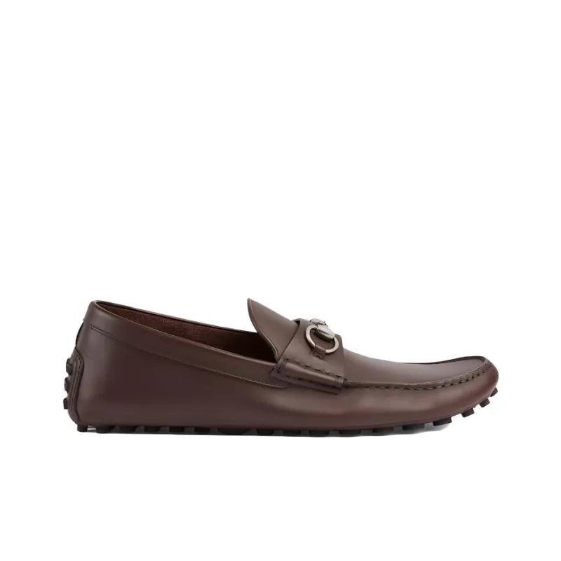 GUCCI Horsebit-deatil Leather Loafers-1