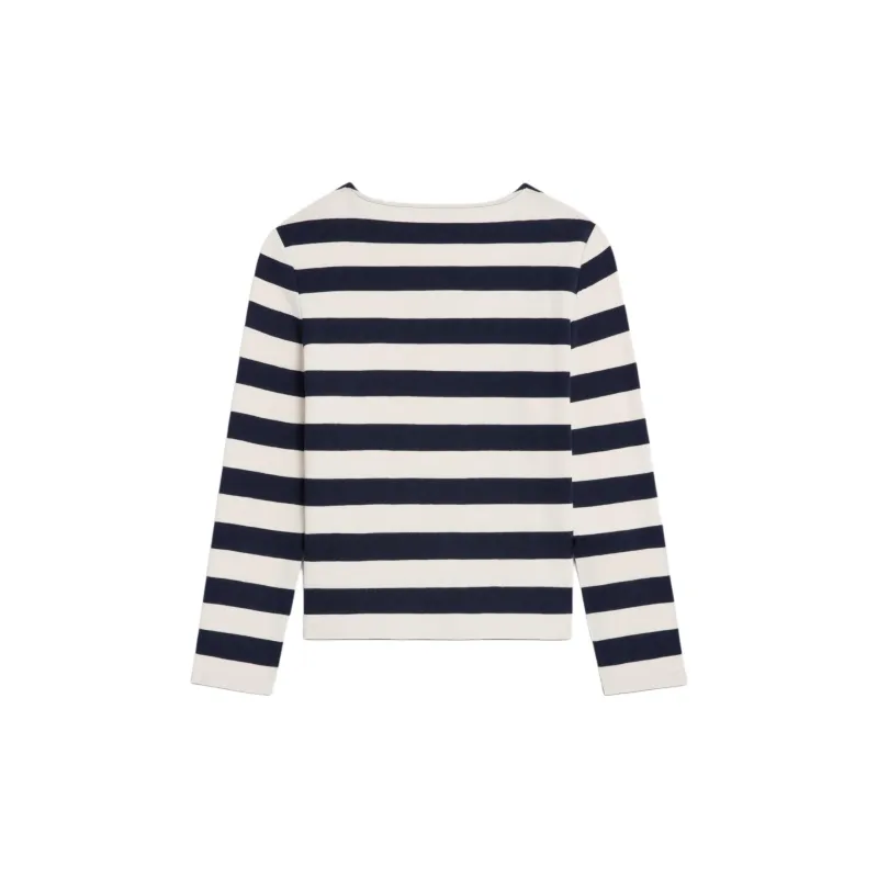 CELINE Triomphe Marinière T shirt In Cotton Jersey-1