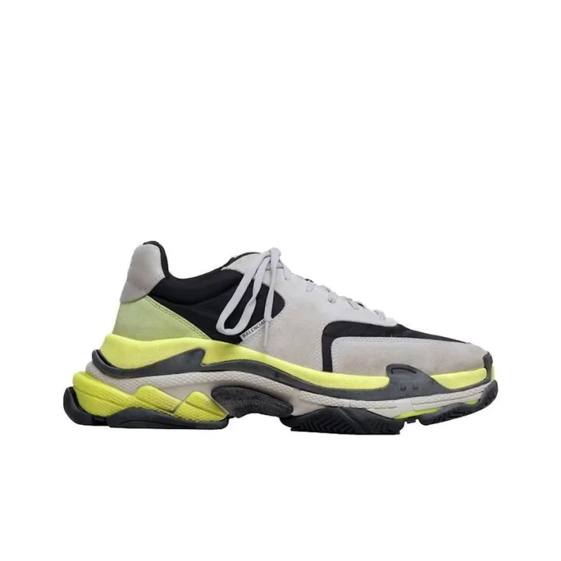 Balenciaga Triple S Sneakers 'Light Grey Neon Yellow'-1