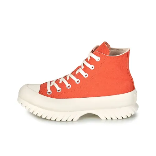 Converse Chuck Taylor All Star Canvas Shoes Women's High-Top Orange Red