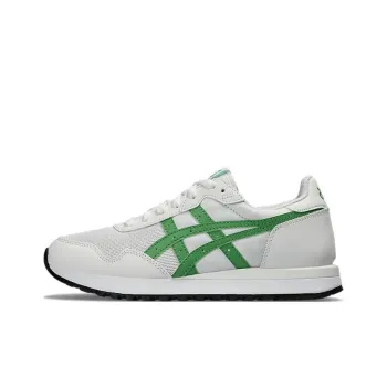 Asics Tiger Runner 2 Cushioning, Wear Resistant Low Top Casual Running Shoes Women's White Green