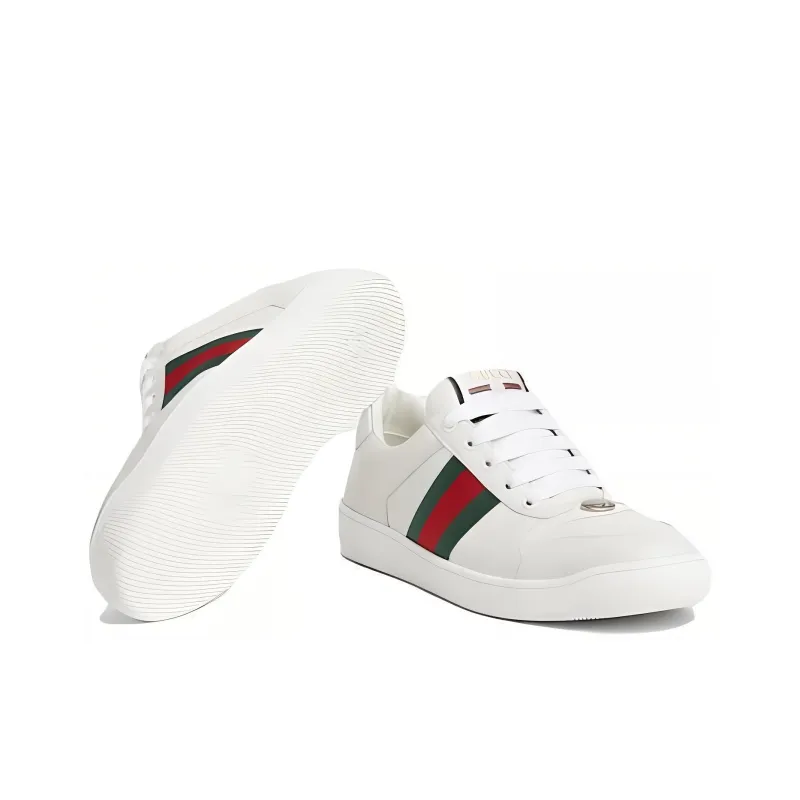 GUCCI Women's Screener 'GG Embossed White Green Red' Women's-5