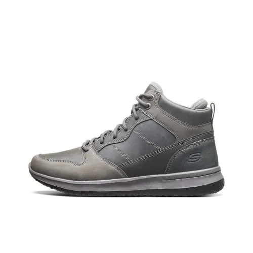 Skechers Delson 1.0 Casual Shoes Men High-Top Gray