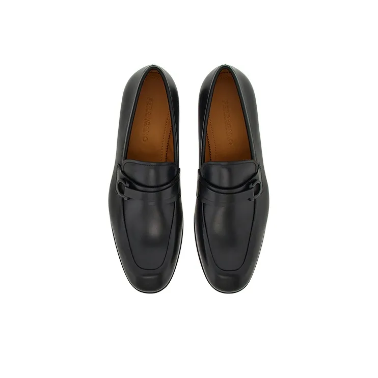 FERRAGAMO Gancini-buckle Leather Loafers-3