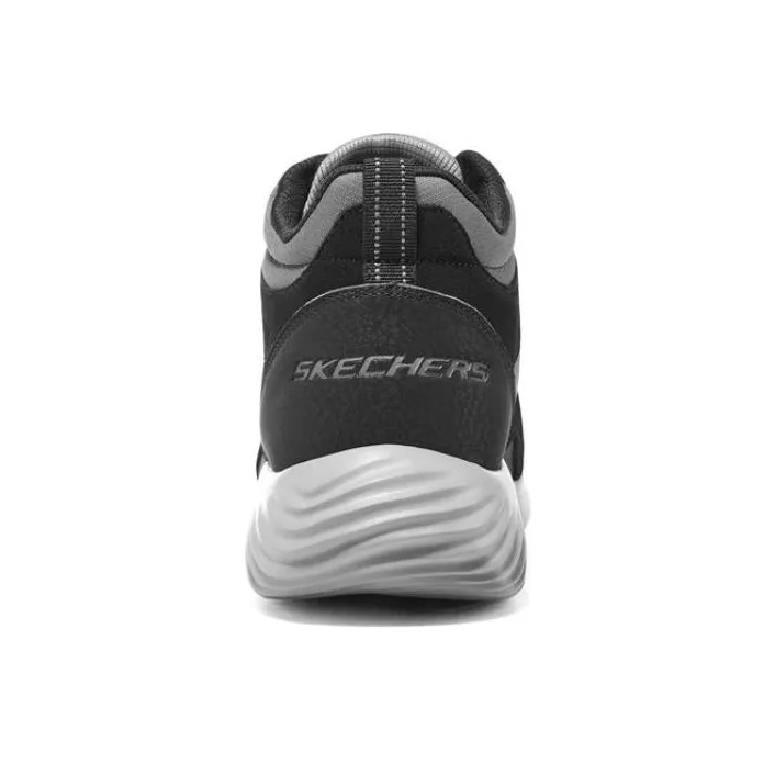 Skechers Bounder Anti Slip Wear Resistant Mid Top Casual Shoes Men's Black Gray-3