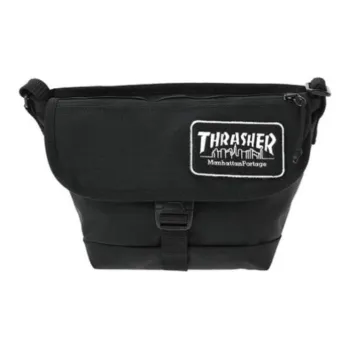 Manhattan Portage THRASHER Collaboration Nylon Messenger Bag Crossbody Bag Shoulder Bag Extra Small Men's Black
