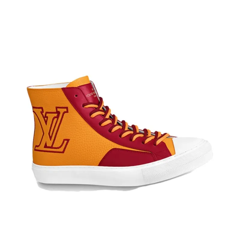 LOUIS VUITTON Tattoo Ankle Sneakers 'Orange Red'-1