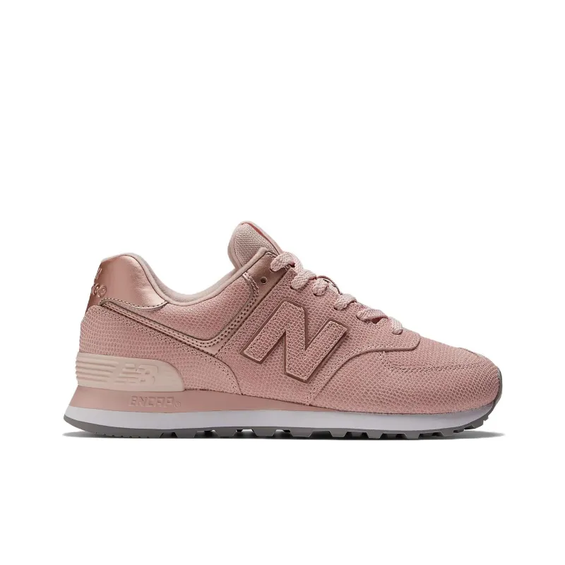 New Balance 574 Snakeskin Pink Women's-1