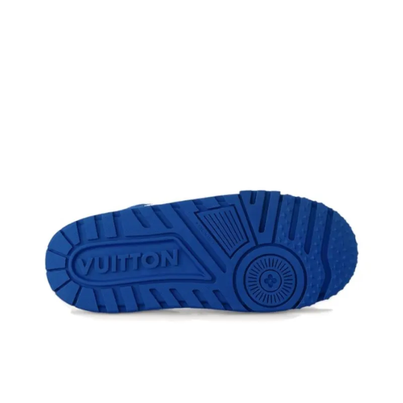 LOUIS VUITTON Trainer Maxi Stylish Skateboarding Shoes Men's Blue-4
