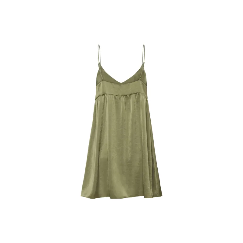 ARITZIA Wilfred Lover Satin Mini Dress Slip Dresses Women's Bosana Green-1