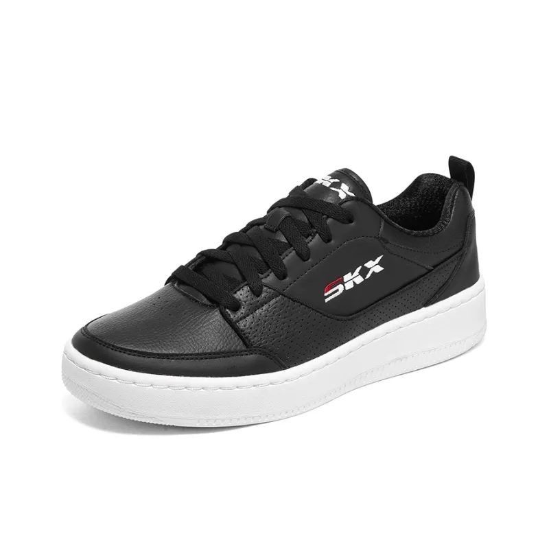 Skechers Sport Court 92 Anti Slip Wear Resistant Low Top Skateboard Shoes Men's Black White-2
