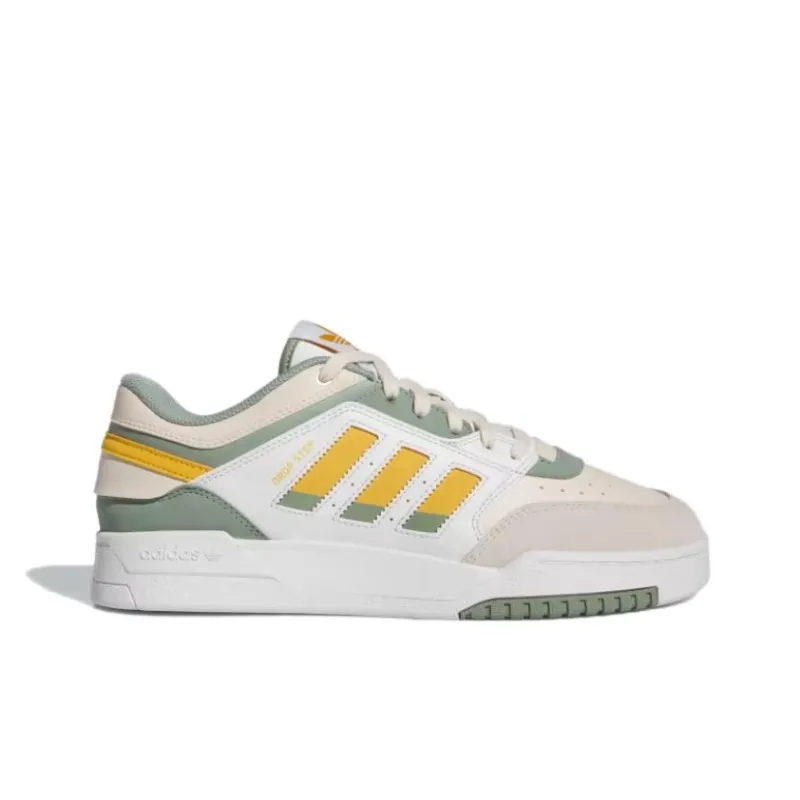 Adidas Originals Drop Step Low Shoes 'Crystal White Yellow Silver Green'-1