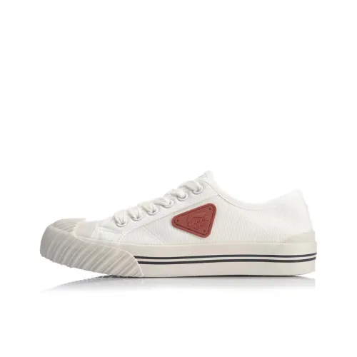 LINING Cookie Skateboard Shoes Women's Low-Top Standard White