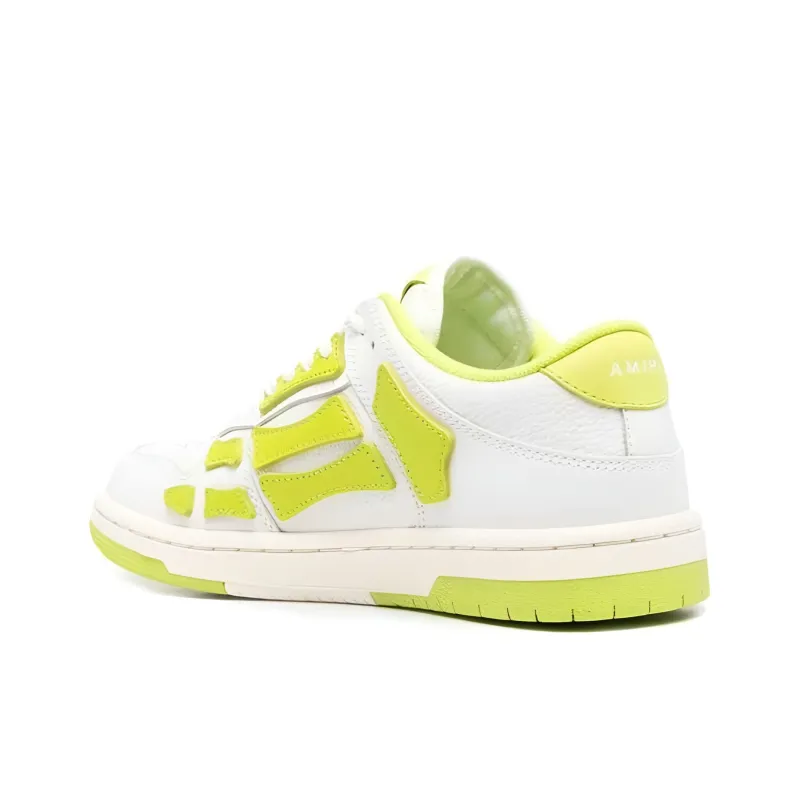 AMIRI Skel Top Low Stylish Skateboarding Shoes Women's White Green-2