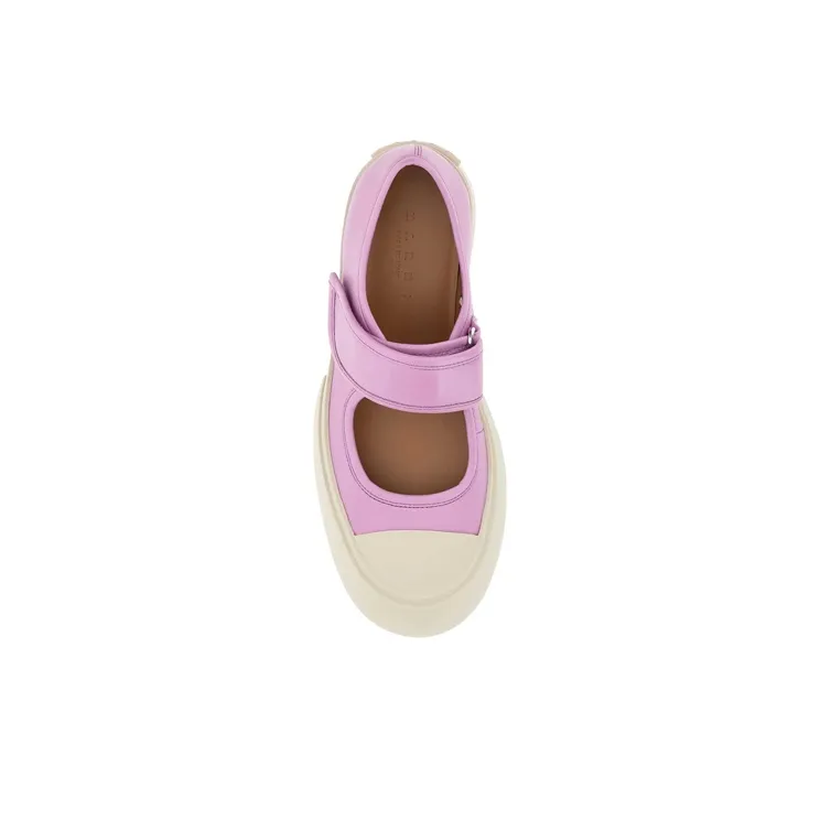 MARNI Pablo Leather Mary Jane Sneakers-4