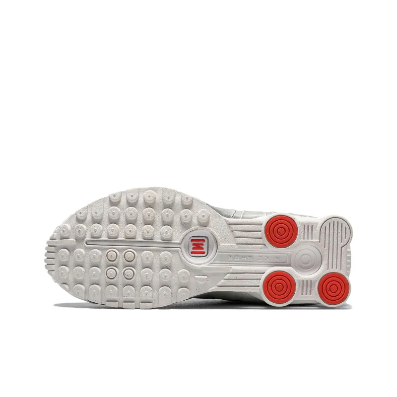 Nike Shox R4 White Metallic Silver Women's-4