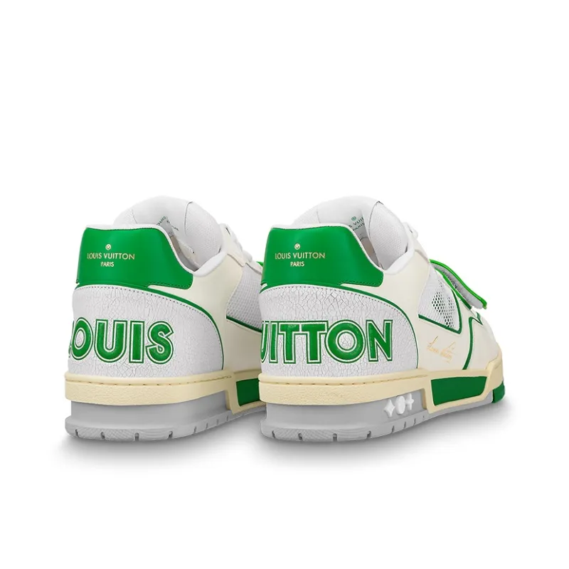 LOUIS VUITTON Lv Trainers 'Green Mesh'-3