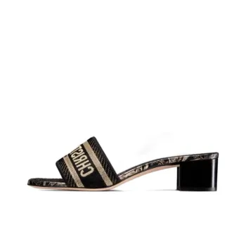 DIOR Dway Stylish Sandals Women's Black Gold