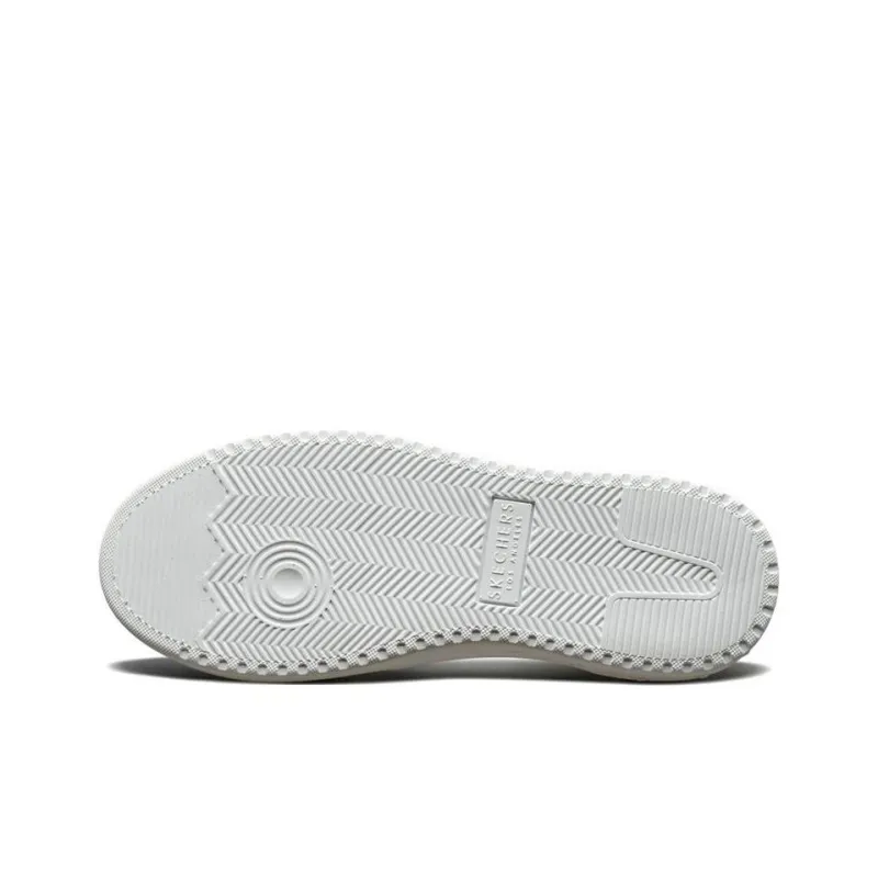 Skechers Street High Non-slip Lightweight Low-Top Skateboard Shoes Women's White Blue-4