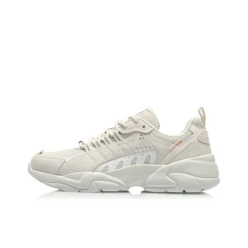 LiNing Moonchaser Cushioned Slip Resistant Abrasion Resistant Low Top Casual Shoes Men's Pearl White