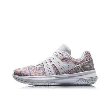 LiNing Speedy Rain Cushioning, Slip Resistant, And Abrasion Resistant Low Top Basketball Shoes Gray Red