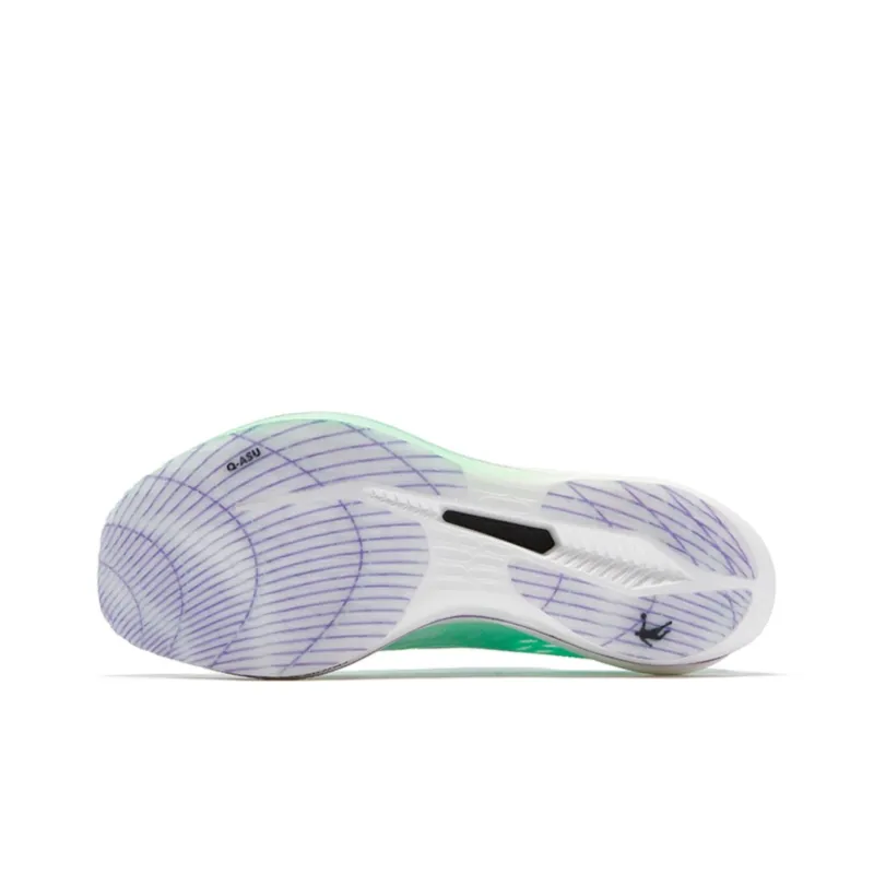 QIAODAN Feiying PB2.0 Cushioned Slip Resistant Breathable Low Top Running Shoes Men's Green Purple-6