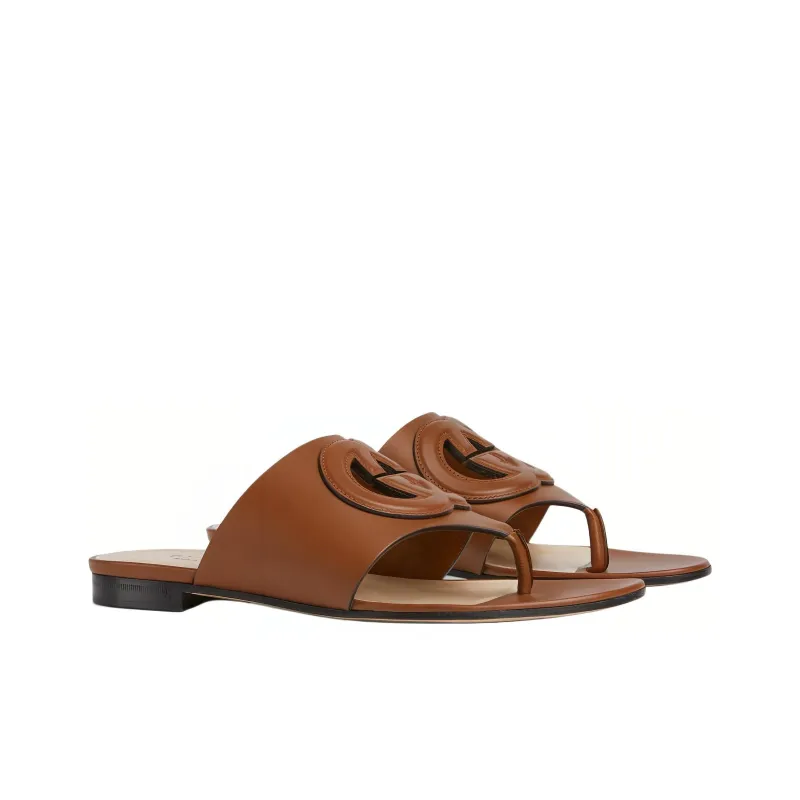 GUCCI Interlocking Flip Flops Women's-2