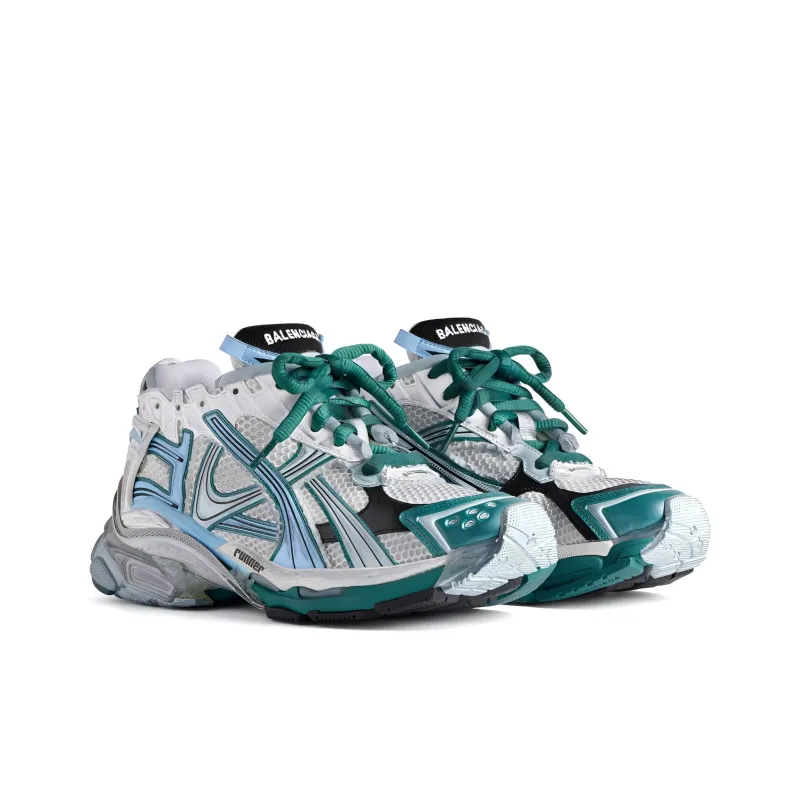 Balenciaga Runner White Green Blue-2