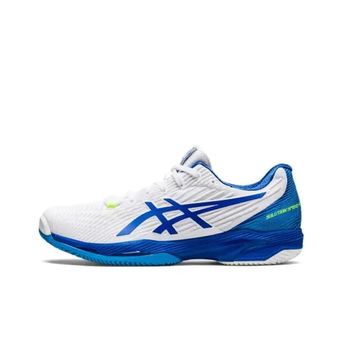Asics Solution Speed FF 2 Anti-Slip And Wear-Resistant Breathable Low-Top Tennis Shoes White Blue