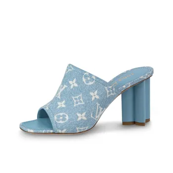 LOUIS VUITTON Silhouette Slide Slippers Women's Blue