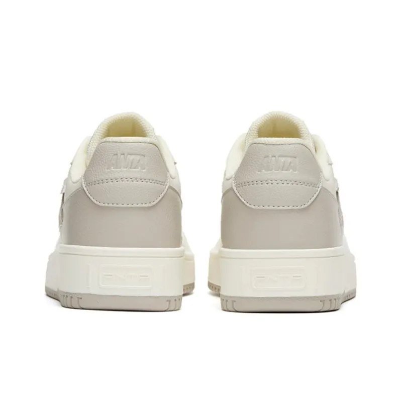 Anta Life Collection 0 Sensitivity Slip-Resistant Cushioning Wear-Resistant Low-Top Skateboard Shoes Gray White-3