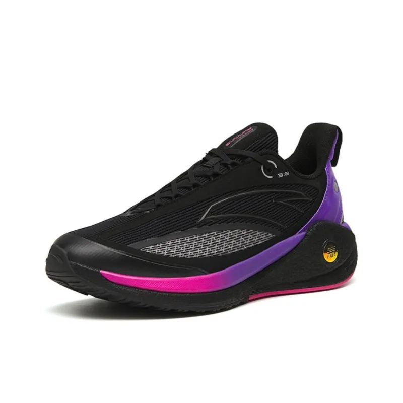 Anta C37 3.0 Anti Slip And Wear Resistant Breathable Low Top Running Shoes Men's Black Red-1