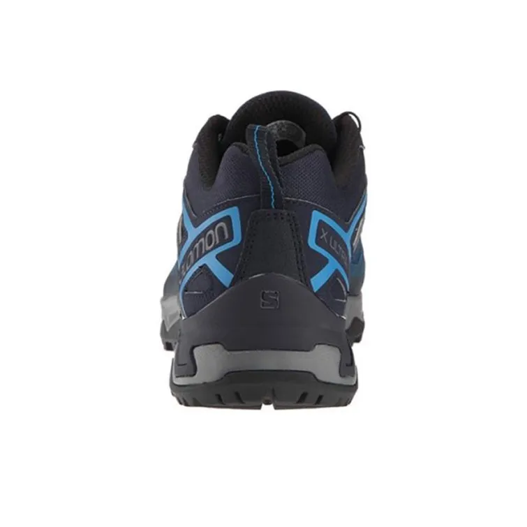 SALOMON X Ultra 3 Poseidon Cushioning Anti-Slip And Wear-Resistant Low-Top Outdoor Shoes Blue Black-5