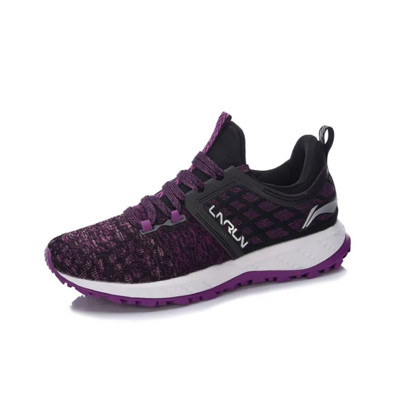 LINING Cloud 2017 Shield Running Shoes Women's Low Top Black/White/Purple-2