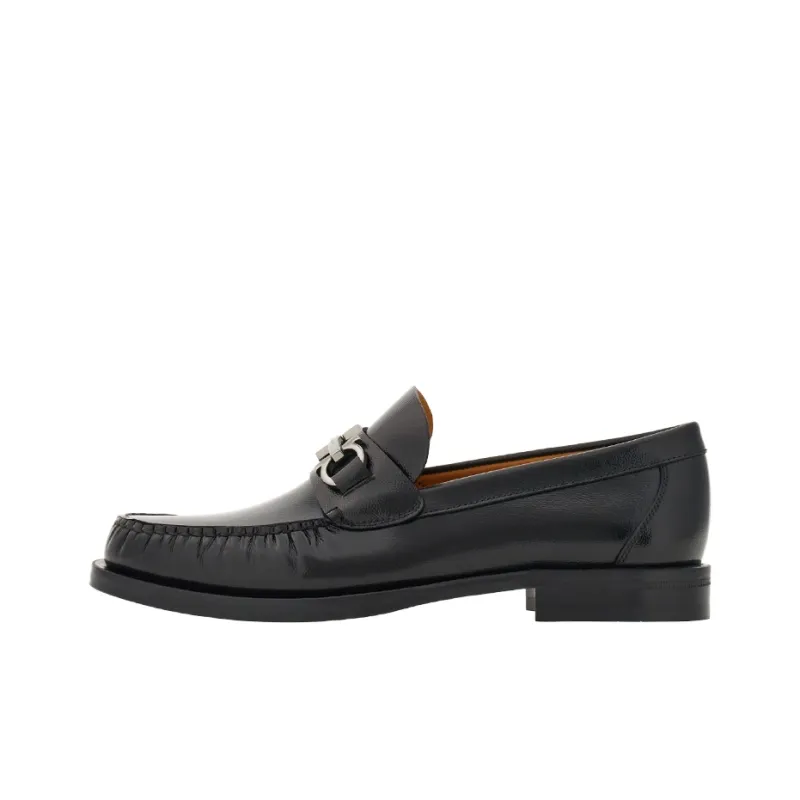 FERRAGAMO Gancini Leather Loafers-0