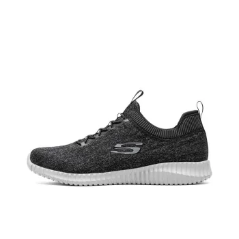 Skechers Elite Fle Hartnell Cushioning Anti-Slip And Wear-Resistant Low-Top Casual Shoes Men's Black Gray Color