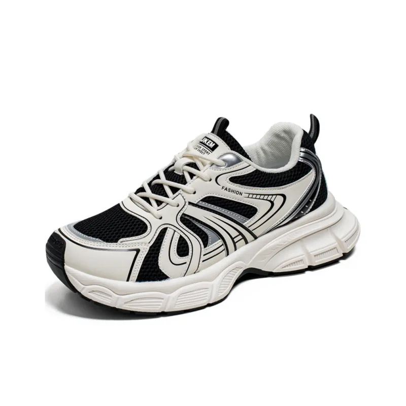 JKEM Anti-Slip Wear-Resistant Low-Top Chunky Sneakers Men's-1
