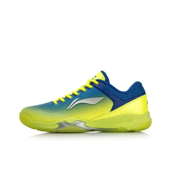 LiNing Attack Rebound Cushioning Breathable Wear Resistant Low Top Badminton Shoes Men's Neon Bright Green