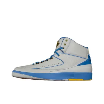 Jordan Air Jordan 2 Pack Slip Resistant High Top Vintage Basketball Shoes Men's White Blue