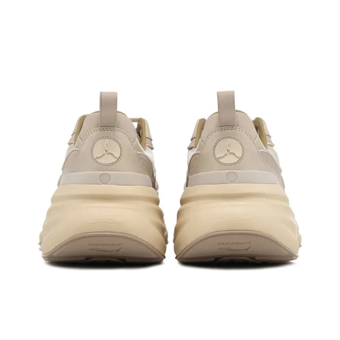 LI NING 1990 Clouds Rebound Cushioning Slip Resistant Low Top Running Shoes Men's Dawn Gray-3