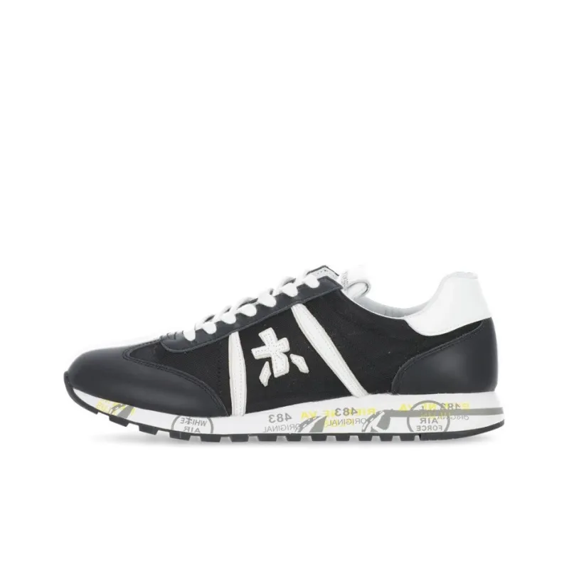 PREMIATA Lucy Cushioning Wear-Resistant Low-Top Casual Shoes Women's Black White-0