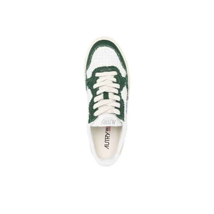 AUTRY Medalist Canvas Panelled 'White Green'-3